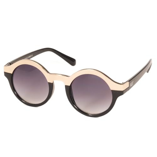 KISS MAJESTIC Sonnenbrille Herren Damen – Kühnes & Raffiniertes Rundes Design mit Vintage & Avant-Garde Stil – Leichter Rahmen mit Metall-Details – UV400 Gläser für Kompletten Schutz & Komfort von KISS