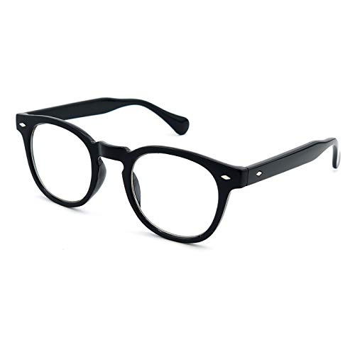 KISS Neutrale Brille MOSCOT style mod. DEPP - optischer Rahmen VINTAGE Johnny Depp Mann Frau CULT Unisex - CLASSIC/Schwarz von KISS