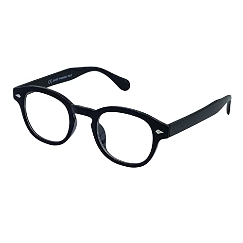 KISS Neutrale Brille MOSCOT style mod. DEPP - optischer Rahmen VINTAGE Johnny Depp Mann Frau CULT Unisex - ICONIC/Schwarz von KISS