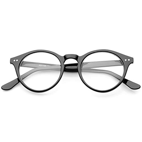 KISS Neutrale Brille MOSCOT style mod. WAVE Johnny Depp - optischer Rahmen Light RETRO Mann Frau Unisex - SCHWARZ von KISS