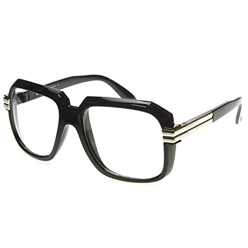 KISS Neutrale Brille OLD SCHOOL mod. RUN-DMC - optischer Rahmen VINTAGE Mann Frau HIP-HOP - SCHWARZ von KISS