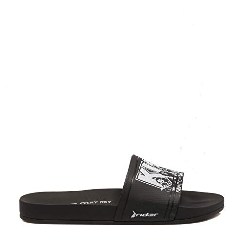 KISS Rider Herren Badesandalen, Black/White, Gr. 43 von Rider