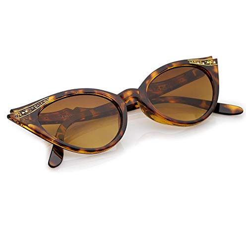 KISS Sonnenbrille CAT EYE mod. FANCY - Vintage Glamour WOMAN extravagante Mode - HAVANA von KISS