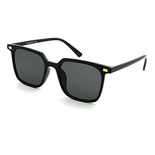 KISS Sonnenbrille Fashion mod. HALL - Mann Frau HIPSTER square Eisenmann VINTAGE - GLÄNZEND SCHWARZ von KISS