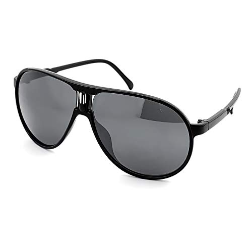 KISS Sonnenbrille mod. SCARFACE Cult Movie - Mann Frau VINTAGE Flieger Mode EVERGREEN - SCHWARZ/Gelb von KISS