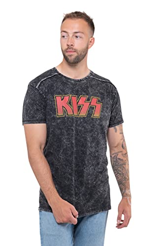 KISS T Shirt Classic Band Logo Nue offiziell Herren Schwarz Snow Wash L KISS T Shirt Classic Band Logo Nue offiziell Herren Schwarz Snow Wash L von KISS
