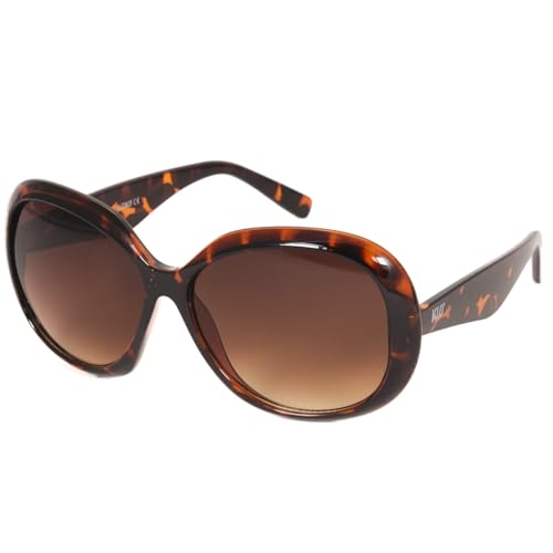 KISS TEMPTATION Damen-Sonnenbrille – Umschließendes Gestell mit Weichen & Abgerundeten Linien – Dunkle UV400 Gläser für Vollständigen Sonnenschutz – Eleganter & Sinnlicher Vintage-Look von KISS