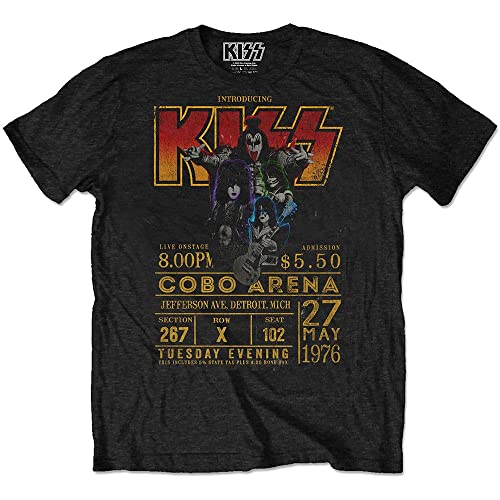 Kiss T Shirt Cobra Arena 1976 Poster Nue offiziell Eco Herren Kiss T Shirt Cobra Arena 1976 Poster Nue offiziell Eco Herren von KISS
