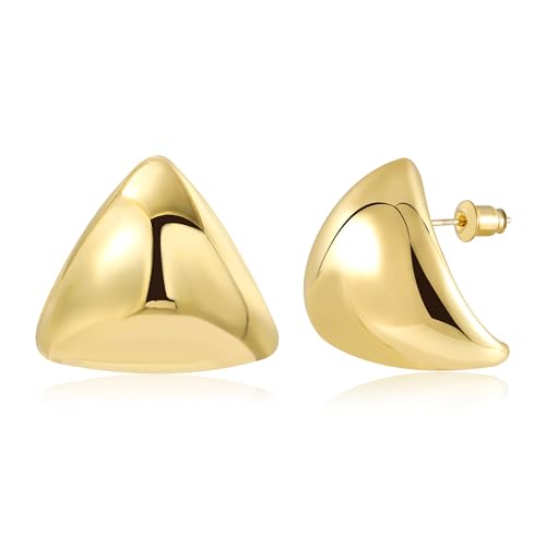 Gold Ohrringe Dreieck Ohrstecker für Damen, Große Klobige Ohrstecker Sterling Silber Große Dreieck Ohrstecker Hypoallergen Große Dicke Ohrringe Statement Dreieck Ohrringe Ohrstecker Damen Mädchen Gold Ohrringe Dreieck Ohrstecker für Damen, Große Klobige Ohrstecker Sterling Silber Große Dreieck Ohrstecker Hypoallergen Große Dicke Ohrringe Statement Dreieck Ohrringe Ohrstecker Damen Mädchen von KISSPAT