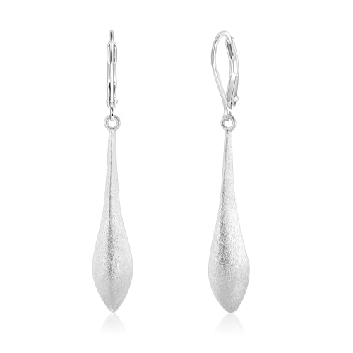 Silber 925 Ohrringe Damen, Lange Hängend Ohrringe Hypoallergene leichte Hängende Lange Barren Ohrring Tropfenanhänger Hängeohrringe Französischer Haken Ohrring Schmuck für Damen Mädchen von KISSPAT