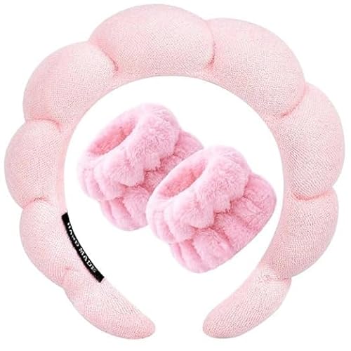 KIT & CO Spa-Stirnband zum Waschen des Gesichts, Schwamm-Make-up-Stirnbänder für Frauen und Mädchen, Dusch-, Hautpflege-Tuch, Stirnband, Handgelenkhandtuch-Set zum Waschen von Gesicht, Make-up, Yoga KIT & CO Spa-Stirnband zum Waschen des Gesichts, Schwamm-Make-up-Stirnbänder für Frauen und Mädchen, Dusch-, Hautpflege-Tuch, Stirnband, Handgelenkhandtuch-Set zum Waschen von Gesicht, Make-up, Yoga von KIT & CO