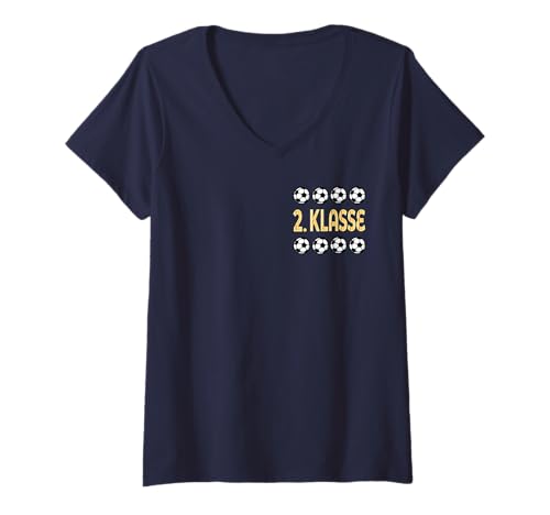 Damen ZWEITKLÄSSLER Schulkind Schulanfang 2. KLASSE GRUNDSCHULE T-Shirt mit V-Ausschnitt Damen ZWEITKLÄSSLER Schulkind Schulanfang 2. KLASSE GRUNDSCHULE T-Shirt mit V-Ausschnitt von KITA KINDERGARTEN GRUNDSCHULE SCHULANFANG