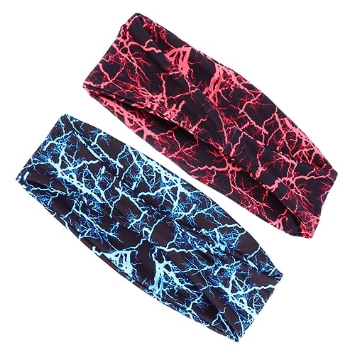 KITANDOVE 2stücke Atmungsaktive Elastische Schweißbänder Für Multifunktionale Sport-haarbänder Für Fitness Yoga Und Training Feuchtigkeitsableitend rutschfest von KITANDOVE