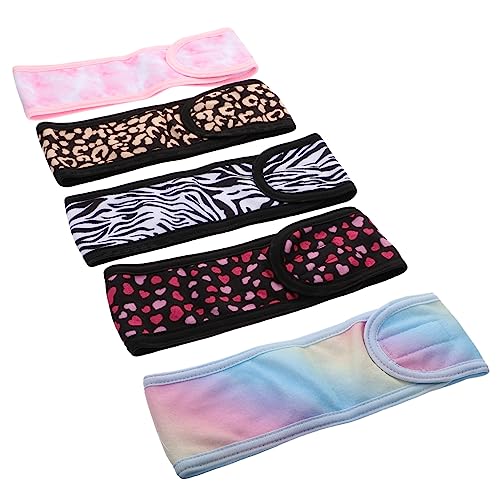 KITANDOVE 5stücke Teiliges Stylischen Feuchtigkeitsabsorbierenden Stirnbändern Für Sport Und Wellness Für Yoga Make-up Und Gesichtspflege Verstellbar Und von KITANDOVE