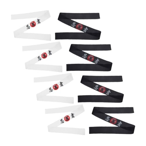 KITANDOVE 8stücke Japanische Print Stirnbänder Multifunktionale Kostümaccessoires Für Partys Atmungsaktive Bandanas Für Ninja Und Karate-themen von KITANDOVE