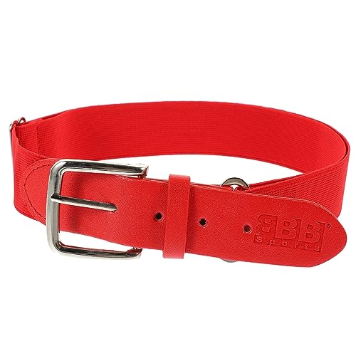 KITANDOVE Baseball Hosen Gürtel Rot Elastische Einstellbare Kunstleder Taille Gürtel KITANDOVE Baseball Hosen Gürtel Rot Elastische Einstellbare Kunstleder Taille Gürtel von KITANDOVE