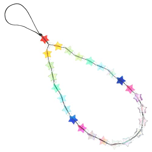 KITANDOVE Bunte Stern Handykette Aus Acryl Mit Perlen-handgelenk-lanyard Robustem Seil Und Stern-perlen-kettendekor Für Damen Und Mädchen von KITANDOVE