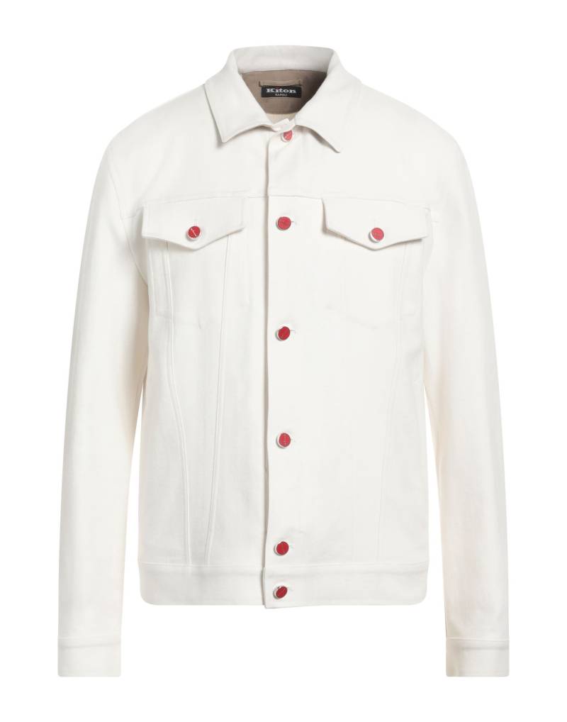KITON Jeansjacke/-mantel Herren Weiß von KITON