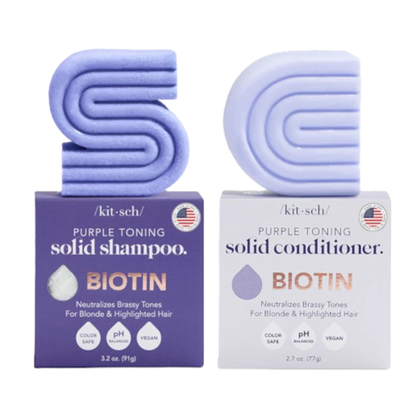 KITSCH - Purple Toning Shampoo & Conditioner Combo for Color-Treated & Grey Hair - 91g+77g von KITSCH