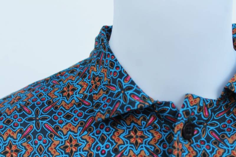 Reserviert Für Fogosidad 80S Vintage Buttoned Shirt/Long & Soft 1980S With Half-Length Sleeves Spread Collar von KITSCHSCHICK