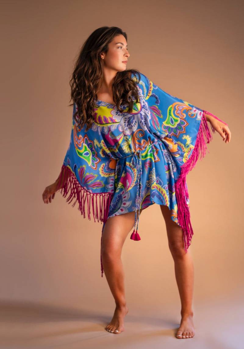 Jamila Mini Kaftan Mit Fransen von KITTENBEACHWEAR