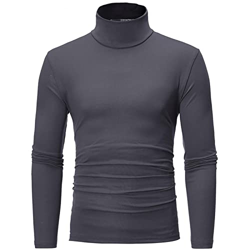 KIXS Herren Rollkragen-Shirt - Slim Fit Thermounterwäsche,Thermo-Unterwäsche-Pullover-Shirt für Freunde, Ehemänner, Herbst-Winter von KIXS