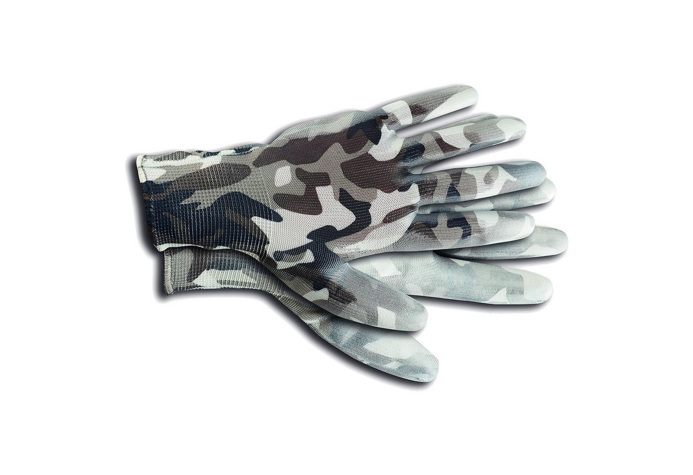 KIXX Gartenhandschuhe Handschuhe für die Gartenarbeit, Camouflage-Weiß von KIXX