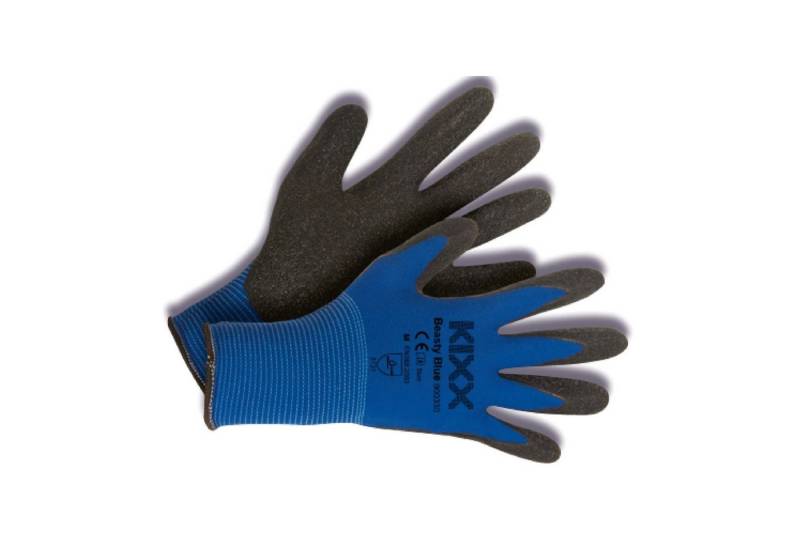 KIXX Gartenhandschuhe Color Line Arbeitshandschuhe, Blau/Schwarz Größe 7 von KIXX