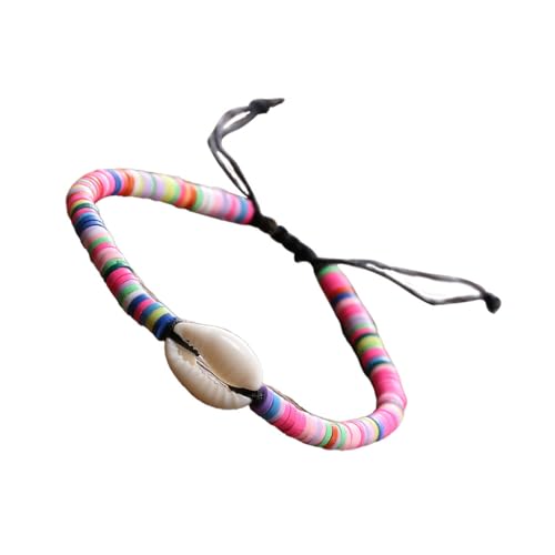 KIXZSAZ 1 Set geflochtene Armbänder, handgefertigtes Muschelarmband, Teenager Mädchen, Mode Accessoire, handgefertigte Schmucksets für das tägliche Kleid, Bunt von KIXZSAZ