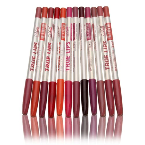 KIXZSAZ 12 Teile/Set Frauen Lip Liner Hochzeit Bankett Mädchen Lippen Futter Bleistifte Kit Beauty Supplies Geburtstagsgeschenk von KIXZSAZ
