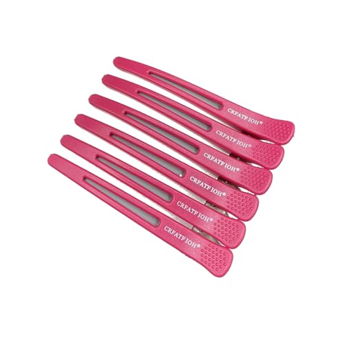 KIXZSAZ 6 Stück Haar Feste Klemme Dame Kopfschmuck Hitzebeständige Mädchen Dekoration Geflochtene Styling Werkzeuge Friseur Clips Schönheit, Rosenrot von KIXZSAZ