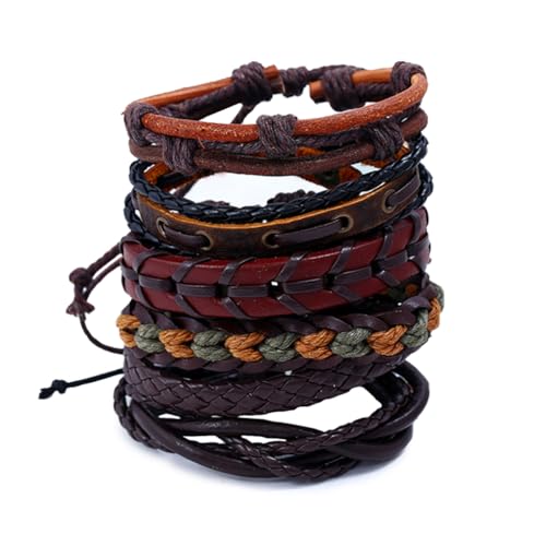 KIXZSAZ 6 Stück geflochtene Armbänder stapelbar gewebte Handgelenkwickelarmbänder Freund Hochzeit Schmuck Reise personalisierte Geschenke von KIXZSAZ