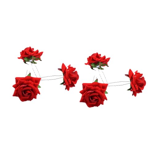 KIXZSAZ 6x einfach zu blühende Haarnadeln, einzigartige Form und breite Anwendung, Frisur, ABS, Hochzeit, Blumen Haarkamm, Blumen Haarspangen von KIXZSAZ