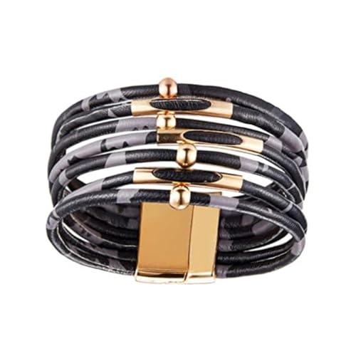 KIXZSAZ Armbänder Ohrringe Anhänger Schnalle Design Armreif Vintage Style Gute Handwerkskunst Modeschmuck für Frauen Mädchen, Schwarz von KIXZSAZ