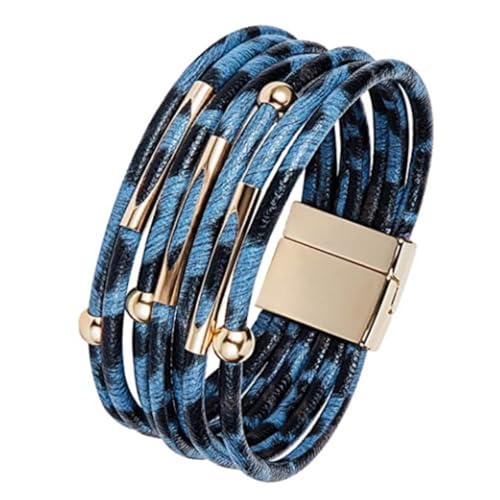 KIXZSAZ Armbänder Ohrringe Anhänger Schnalle Design Armreif Vintage Style Gute Handwerkskunst Modeschmuck für Frauen Mädchen, blau von KIXZSAZ