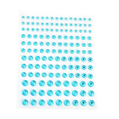 KIXZSAZ Auge Gesicht Edelsteine Juwelen Strass Aufkleber Bling Perlen Kristall Kein Kleber Stirn Regenbogen Make up Kleid DIY für Frauen, Blau von KIXZSAZ
