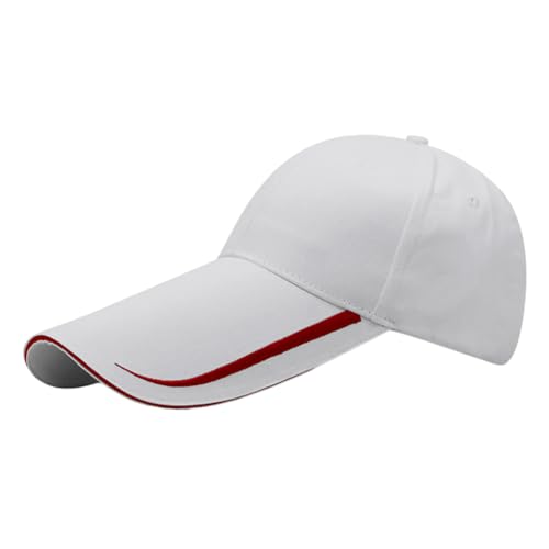 KIXZSAZ Baseballkappe mit breitem Anwendungsbereich in mehreren Farben. Hut für jedes Outfit oder jede Aktivität. Baumwoll Angel Sonnenhut Baseballkappen, Weiß von KIXZSAZ