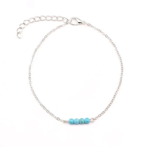 KIXZSAZ Boho Fußkettchen Exquisite universelle verschleißfeste Legierung Bohemian Style Accessoires Valentinstag Fußkettchen für Frauen Set von KIXZSAZ