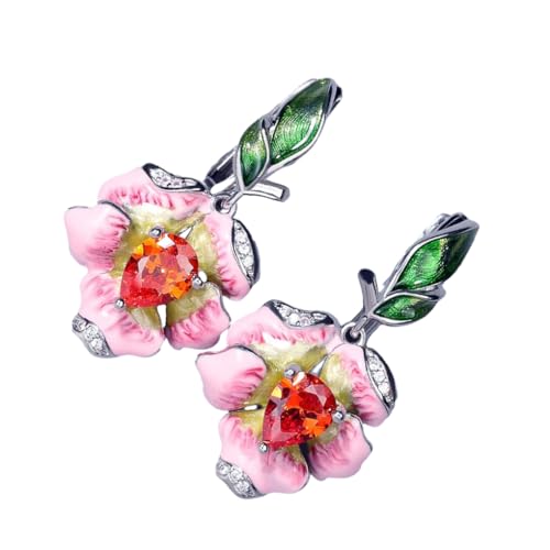 KIXZSAZ Breite Anwendbare Gelegenheiten 925 Sterling Silber Blühende Tropfen Ohrringe Für Frauen Kupfer Silber Ohrringe Für Frauen von KIXZSAZ