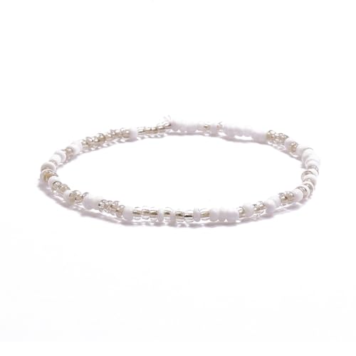 KIXZSAZ Bunte Reisperlen Fußkettchen Einzigartige farbechte Knöchelketten Exquisite handgefertigte Boho Fußkettchen für Frauen Fußdekor, 4 von KIXZSAZ