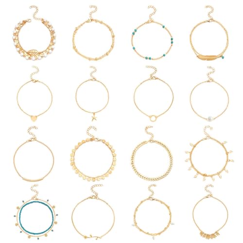 KIXZSAZ Fußkettchen, einzigartiger farbechter Körperschmuck, Bequeme Fußkettchen, zarte, schicke Mädchen Fußkettchen für die Dekoration von Kleidern, Typ 3 KIXZSAZ Fußkettchen, einzigartiger farbechter Körperschmuck, Bequeme Fußkettchen, zarte, schicke Mädchen Fußkettchen für die Dekoration von Kleidern, Typ 3 von KIXZSAZ