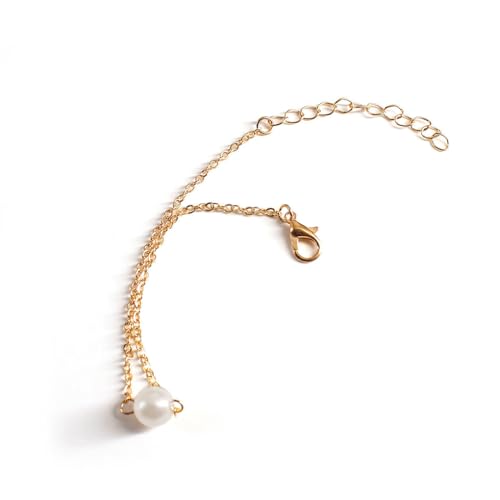 KIXZSAZ Fußkettchen Exquisite universelle robuste Perlenschmuck Fußkettchen Mode Accessoire Fußketten für den Urlaub von KIXZSAZ