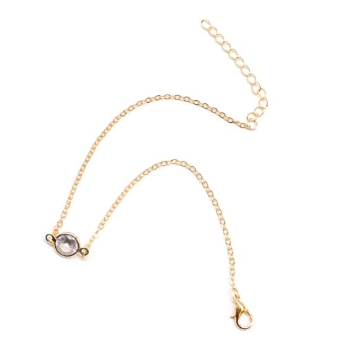 KIXZSAZ Fußkettchen Universal Stabil Gold Silber Elegant mit Strass Mode Accessoire Fußkettchen Fußketten für Damen, Gold von KIXZSAZ