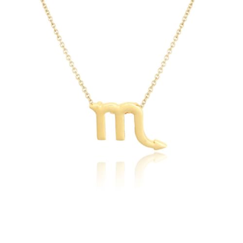 KIXZSAZ Ins Zwölf Sternzeichen Zodiac Halskette Ins kreative Schmuckkette Charm DIY Persönlichkeit Anhänger Mode Accessoire, Skorpion-Gold von KIXZSAZ