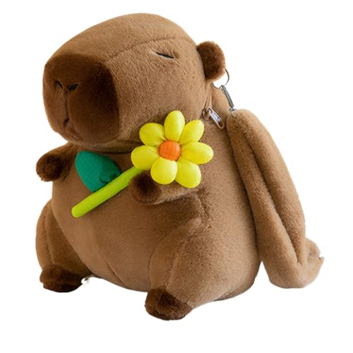 KIXZSAZ Kinder Jungen Mädchen Schulter Tasche Plüsch Capybara Rucksack Polyester Plüsch Rucksack Rucksack Kind Puppe, Typ+3 30cm von KIXZSAZ