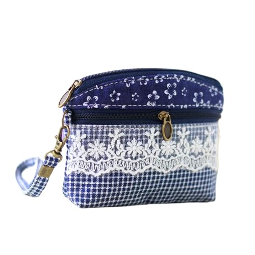 KIXZSAZ Ländliche Geldbörse, langlebig, Geldbörse mit ländlichem Muster, kleine Make up Tasche zum Tragen Kleiner, ländlicher Stil, langlebig, klein, ländlich, Baolan von KIXZSAZ