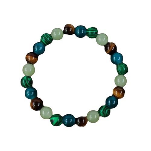 KIXZSAZ Lucky Herren und Damenarmbänder Good Vibes Everywhere Stone Herren und Damen Forlava Intervall Perlenarmband mit farbigen Kugeln von KIXZSAZ