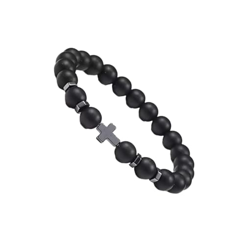 KIXZSAZ Modische und bequeme Perlenarmbänder. Einfach zu kombinieren mit Perlenkreuzarmbändern für jeden Stil und vielfältige Anwendungsmöglichkeiten, Mattiert von KIXZSAZ