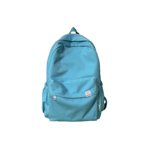 KIXZSAZ Nylon Frauen Rucksack Einfache Weibliche Reisetasche Rucksäcke College Stil Schulter Schultasche Rucksack Mädchen Student, Blau von KIXZSAZ