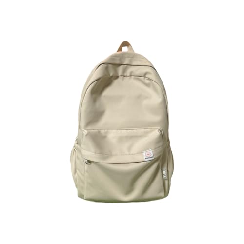 KIXZSAZ Nylon Frauen Rucksack Einfache Weibliche Reisetasche Rucksäcke College Stil Schulter Schultasche Rucksack Mädchen Student, Weiss von KIXZSAZ